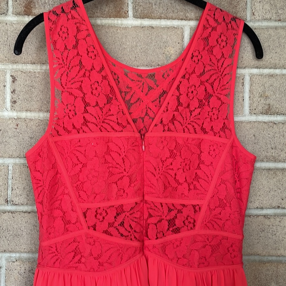 BCBG Coral Lace Illusion Babydoll Dress - Picture 7 of 10